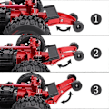 Pikkukuva 4 / 5: -Up Wheelie Bar Säädettävä 1/14 14210 14209 RC-auton päivitysosille Tarvikkeet Hopea