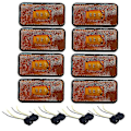 Miniatyrbillede 1 af 5: 24V Amber LED-lys til Scania sidemarkering Heavy Truck til Scania Clearance Lamps lastbil karosseri dele +2 connector oem1737413 8 lights with plug