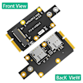 Pikkukuva 2 / 5: Mini M.2 Key B - PCI-E -sovitin kahdella NANO SIM -korttipaikalla 3G/4G/5G-moduuleille