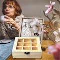 Miniatyrbillede 3 af 5: Teopbevaringsboks med 9 rum, transparent glaslåg, multifunktionel opbevaringsboks der kan opbevare teposer