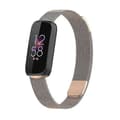 Ersättningsarmband Rostfritt Stål Magnetisk Milan Modearmband För Fitbit Luxe rose gold