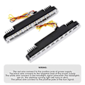 Miniatyrbilde 3 av 3: 5050 30LED Doble Farger Kjørelys DRL Blinklys Universal for Bil