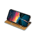 Miniatyrbild 5 av 5: Rutigt PU-fodral för OnePlus 11 Brown