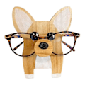 Miniatyrbild 5 av 5: Glasögonhållare Djur Glasögonram Hund Trä Glasögonhållare Displayställ Cat