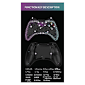 Miniatyrbillede 4 af 5: Trådløs spillekonsol + stativ til Switch/Android/Ios/Pc 6-akset gyro høj præcision joystick Rgb Bluetooth gamepad C