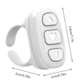 Miniatyrbillede 5 af 5: Trådløs Fingertip Fjernbetjeningsring Bluetooth Ring Scroller Sidevender Stabil Forbindelse Trådløs Sidevender Hvid