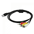 Pikkukuva 1 / 3: USB - 3RCA Audio Video A/V -videokameran sovitinkaapeli TV:tä, Macia ja PC:tä varten