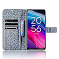 Miniatyrbillede 2 af 5: Til TCL 505 T509K T5094 Etui Diamanttekstur PU Læder Kort Slots Stativ Telefon Cover Blue