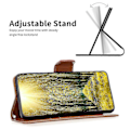 Miniatyrbild 2 av 5: För Xiaomi Redmi Note 13 Pro 5G Mobilskal Enfärgad PU Läder Ställ Visningsfodral Litchi Textur Brown