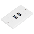 Miniatyrbilde 5 av 5: USB 3.0 Veggplate Dataoverføring 2 Port USB 3.0 Komponent Kompositt Veggpanel for Lading
