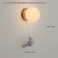 Miniatyrbilde 5 av 5: Astronaut Vegglampe 3D-print Lampeskjerm LED Vegglampe Soverom Nattbord Barnerom Vegglampe Astronaut A