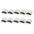 Miniatyrbilde 1 av 5: 10 stk. Micro USB Type B 180 grader DIP 5-pinners hun PCB loddekontakt