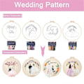Miniatyrbild 4 av 5: 4-pack Broderikit för vuxna DIY Broderikit för nybörjare Handsömningskit med mönster (Bröllop)