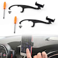 Miniatyrbilde 1 av 5: For Mini Cooper R55 R56 Roterende Biltelefonholder Vuggeholder Stativ Hatchback Mobiltelefonfeste Stativ Deler R56 Gray Flag