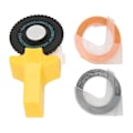 Miniatyrbilde 1 av 5: Pregeetikettmaskin, multifunksjonell, bærbar pregeetikettmaskin med 2 ruller tape for hjem og kontor, gul