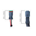 Miniatyrbilde 5 av 5: 2 stk. DT Ledningsnettadapter Varmebestandig Høyeffekts Ledningsnettadapterkontakt for LED Lysbar 3 i 1