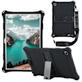 Miniatyrbillede 4 af 5: Silikone Etui til Galaxy Tab A7 10.4 Tablet SMT500/T505/T507 Tablet Etui Tablet Stand med Pen og Rem (Sort)