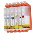 Miniatyrbillede 2 af 5: 6 stk. printerblækpatron PGBK BK C M Y GY Genanvendelig glat output-patron kombinationspakke til testpapir 450-451