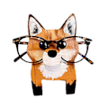 Miniatyrbild 1 av 5: Glasögonhållare Djur Glasögonram Hund Trä Glasögonhållare Displayställ Fox