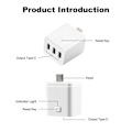 Miniatyrbillede 4 af 5: Tuya Wifi Smart Stikdåse 3 Gang Type-C Smart Stik USB Adapter Smart Life APP Kontrol Stemmestyring til Alexa