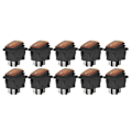 Miniatyrbillede 2 af 5: 10 stk. 2-positions vippekontakt til/fra 30A AC 125V 250V til båd med LED-lys 4 ben orange