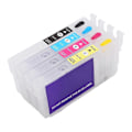 Miniatyrbillede 1 af 5: 4 stk. blækpatron genopfyldning Chipless til T802XL1 T802XL2 T802XL3 T802XL4 printere erstatning