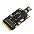 Pikkukuva 1 / 5: Mini M.2 Key B - PCI-E -sovitin kahdella NANO SIM -korttipaikalla 3G/4G/5G-moduuleille