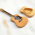 Miniatyrbild 5 av 5: Akustisk gitarrplektrumbox i trä, gitarrbox för plektrum, gitarrplektrumhållare, present till gitarrspelare akustisk gitarrplektrumbox i trä med ställ 1pcs
