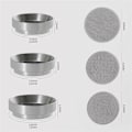 Miniatyrbilde 3 av 5: Kafferører Fordeler Nål Kafferører Espresso Rustfritt Stål Mottak Pulver Ring Sett Kaffeverktøy 58MM
