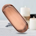 Miniatyrbilde 3 av 3: Stort Oppbevaringsbrett 430 Rustfritt Stål Aromaterapi Lys Verktøy Brett Organizer Retro Rød Kobber