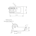 Miniatyrbillede 1 af 5: Opgraderet Hærdet Stål Ekstruder Gear Samling til P1S P1P X1 Carbon X1C 3D Printer Tilbehør Gul+Sort