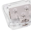 Miniatyrbild 3 av 5: 2-vägs strömfördelningsblock 0GA 1 in 2 ut Zinklegering Krompläterad Universell för Bil Båt