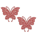 Miniatyrbild 2 av 5: Kristallfjärilssticker Glänsande Självhäftande Hot Rhinestone för Dekoration Kläder Bil Dator Röd