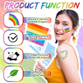 Miniatyrbilde 5 av 5: Regnbue Ansiktsmaling Pride Ansikt Kroppsmaling Kit Regnbue Sminkestift for Feiringer Cosplay Bursdag Sminkeutstyr C