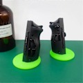 Miniatyrbillede 3 af 5: 1 Par Gamepad Stand Holder til LEGION GO Venstre Højre Håndtag Base Silikone Desktop Stand Håndtag Opbevaringsbeslag Grøn
