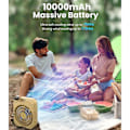 Pikkukuva 3 / 5: 10000mAh Camping-tuuletin LED-valaistuksella Ladattava Pöytämallinen Kannettava Ilmankierrättäjä Ulkotuuletin Heiluva Pää Sähkötuuletin, B