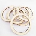 Miniatyrbillede 4 af 5: 100 stk. 6 cm Ubehandlede Træ Flade Ringe Cirkel til DIY Håndværk, Ring Vedhæng og Konnektorer Smykkefremstilling