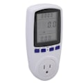 Miniatyrbillede 2 af 5: Wattmåler LCD-skærm Alarmfunktion Overbelastningsbeskyttelse ABS-materiale Elektricitetsforbrugsovervågning