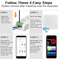 Miniatyrbild 4 av 5: Zigbee 3.0 WiFi LED-kontroller 2.4GHz RGBCCT LED-strip Tuya Gateway Hue Bridge Röststyrning DC5V-24V