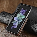 Miniatyrbillede 2 af 3: Luksus Etui til Samsung Galaxy Z Flip 5 Blødt Læder Wallet Etui med Kortholder kompatibel Galaxy Z Flip 5 Stødsikkert Cover brown