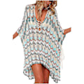 Miniatyrbilde 3 av 5: Sommerbadedrakt Bikini Strand Badetøy Heklet Cover Up for Kvinner Multicolor 4