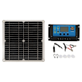 Miniatyrbillede 1 af 5: RV Solpanel 12W Mono Solcelle Batterioplader Panel Adaptivt Integreret Spændingsreguleringsmodul Intelligent Kontrol med Laderegulator 30A
