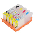 Miniatyrbillede 5 af 5: 4 stk. blækpatroner Sort Blå Magenta Gul Permanent Chip Udskiftning Genopfyldningsblækpatron til HP Officejet 934 935