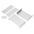 Miniatyrbillede 1 af 5: Aluminium Elektrisk Boks Vandtæt Samledåse Kabinet Split Type til DIY Sølv 62x178x100mm
