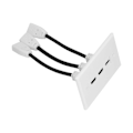 Miniatyrbillede 4 af 5: 3 Porte 4K Vægplade ABS Multiport Slidstærk Holdbar Tætsiddende Videovægpanel