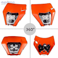 Miniatyrbild 4 av 4: Motorcykel LED Strålkastare Framlampa Huvudlampa För Ktm Exc Excf Sxf Xc Xcw Xcf Mx Dirt Bike Universal Enduro Supermoto Kåpa E Halogen Orange