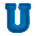 Miniatyrbillede 2 af 3: Alphabet Kagebageform Engelsk Bogstav Silikoneform 3d Alfabet Bogstav U