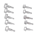 Miniatyrbilde 4 av 5: 100 stk Selvborende Skruer Sortiment Sekskant Hode 410 Rustfritt Stål 4.2x13mm 4.8x13mm