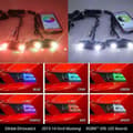 Miniatyrbillede 2 af 5: Bluetooth-styret RGBW Multicolor LED DRL Board Lyskit Kørelys til 2013-2014