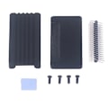 Miniatyrbillede 1 af 5: Kølekasse i aluminiumslegering med akryl bundskal, passiv køling kabinet til Raspberry Pi med bøjet pin header